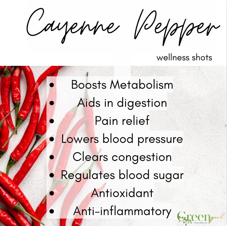 Cayenne Pepper wellness shots(LOCAL PICK UP ONLY)